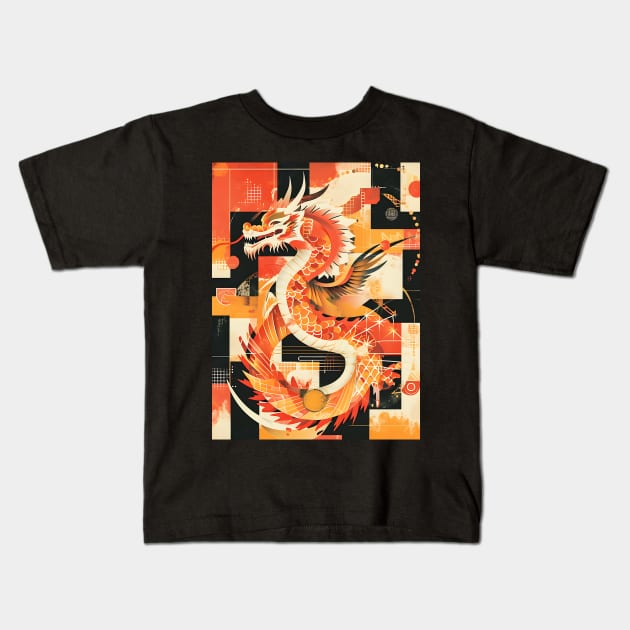 Dragon Festival: Lunar Celebration, Festive Art, and Asian Traditions Kids T-Shirt by insaneLEDP